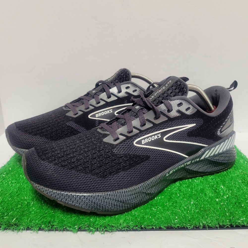 Brooks Levitate GTS 6 Men's Sz 9.5 B Running Shoes Mesh Trainer Black Silver - Picture 5 of 9